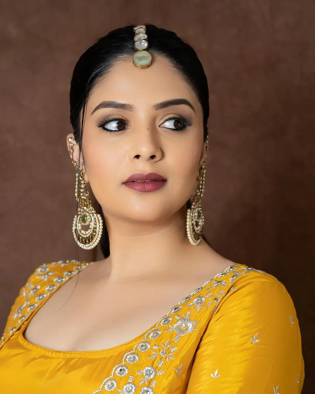 ETV Actress Sreemukhi in Yellow Gown